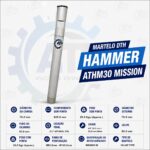 Martelo Mission DTH de alta pressão para perfuração de fundo em rocha, poços artesianos e sondagem.